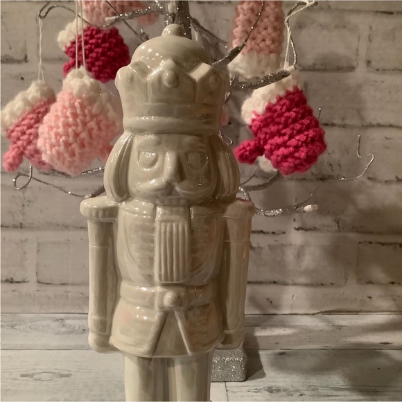 Peppermint Square 10” Pearlized Nutcracker Decor - Picture 6 of 7